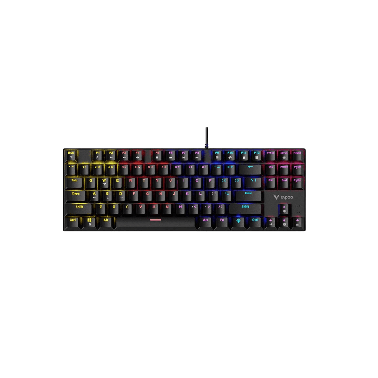 5 Rapoo GK500-87 Wired (Blue Switch) Black Mechanical Gaming Keyboard - Image 1