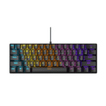 Zifriend BD61 Rainbow Backlit Hot Swappable Mechanical Keyboard (Black)