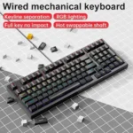 SKYLION K98 RGB Mechanical Keyboard with Bangla Front Keycaps (Wired) - Image 2