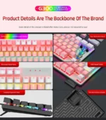 SKYLION G300 Wired Mechanical Keyboard with Bangla Front – 28 RGB Lighting, Gaming & Office - Image 7