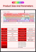 SKYLION G300 Wired Mechanical Keyboard with Bangla Front – 28 RGB Lighting, Gaming & Office - Image 6